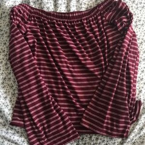 Long sleeve off the shoulder blouse